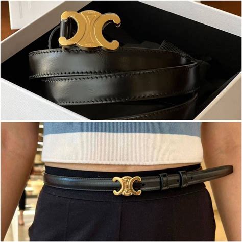 celine triomphe belt size 85|Celine triomphe belt price.